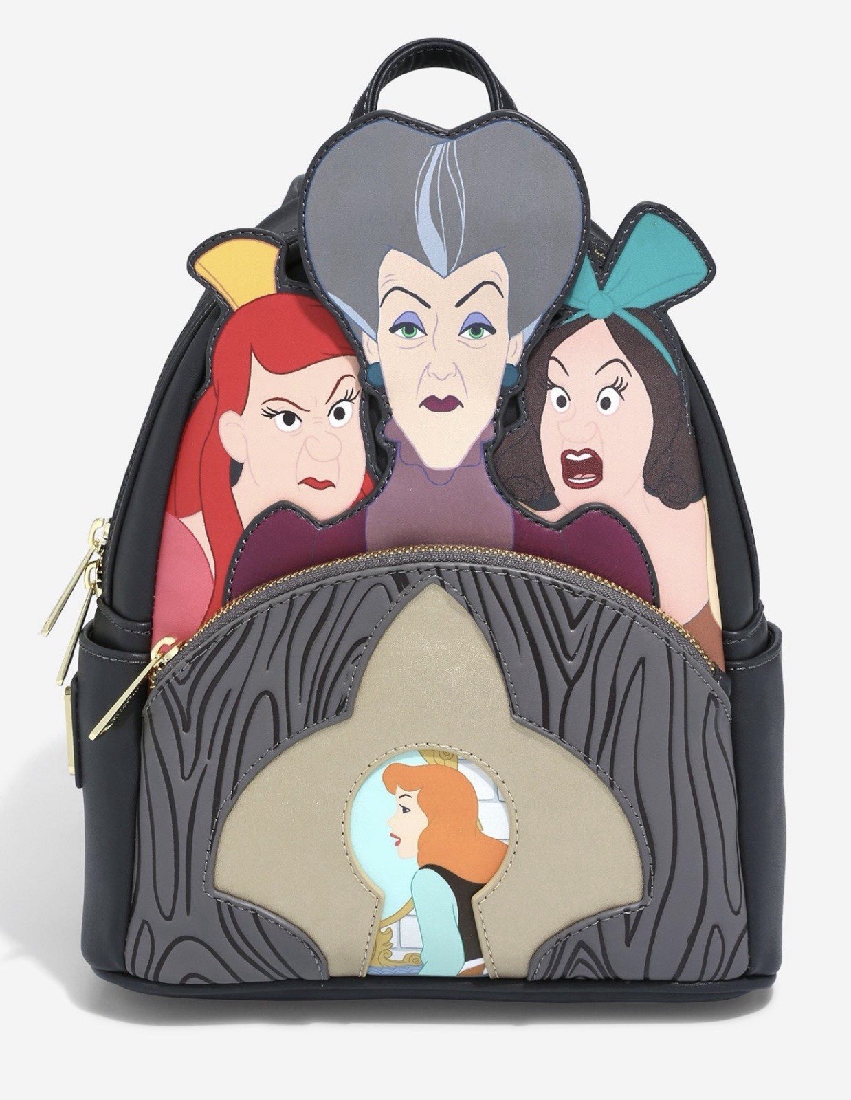 Disney Loungefly Cinderella Evil Stepmother & Stepsisters Villains Mini Backpack