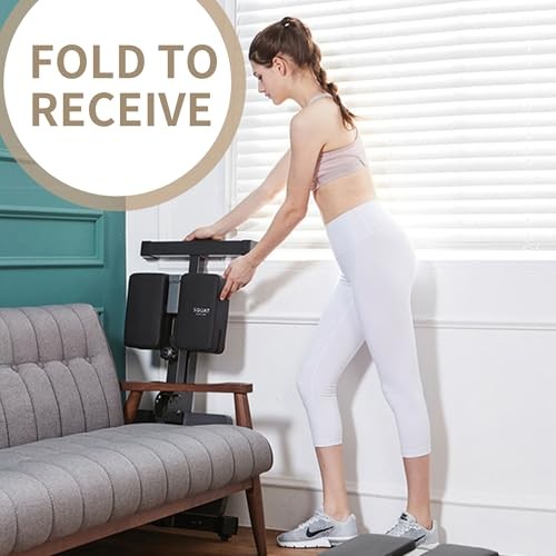 Sissy Squat Machine, Deluxe Multi-Function Deep Sissy Squat Bench Black-8300