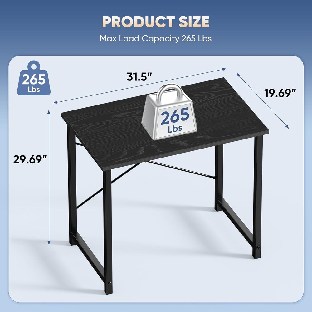 DUMOS 32 Inch Office Small Computer Desk Modern Simple Style Writing Study Work