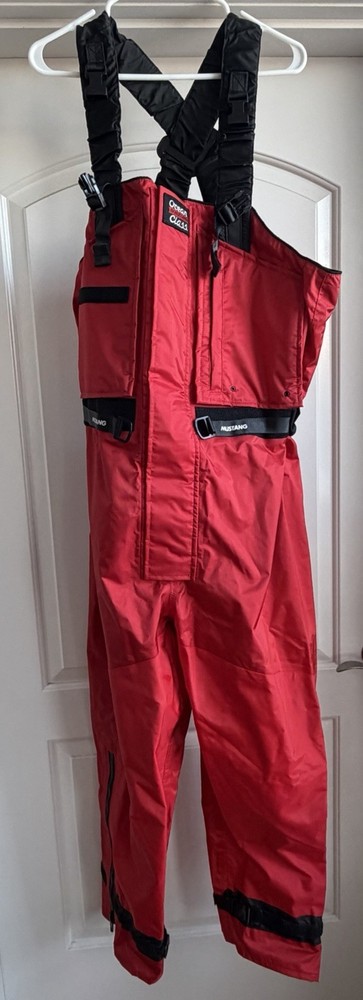 Mustang Marine Class Survival Flotation Bibs - Red - Large - MP4700