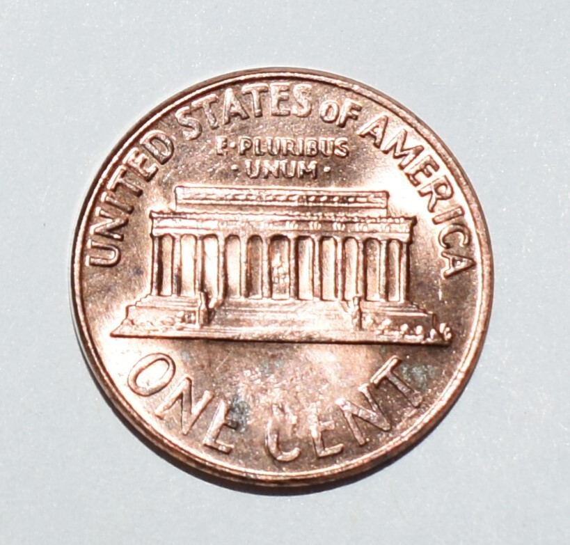 1970 D Strike Through Missing Letters Broad Strike Error R & O Uncirculated Red