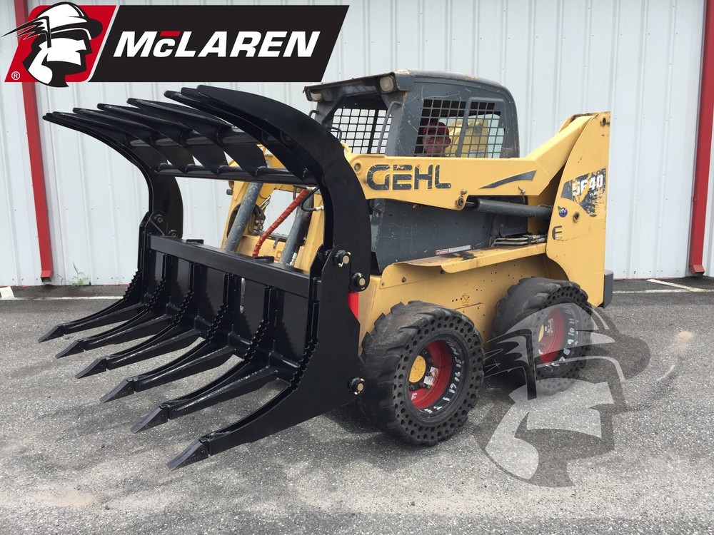 Grapple Bucket Log Grapple Clamshell Quick Attach for CAT Machines 68" Wide