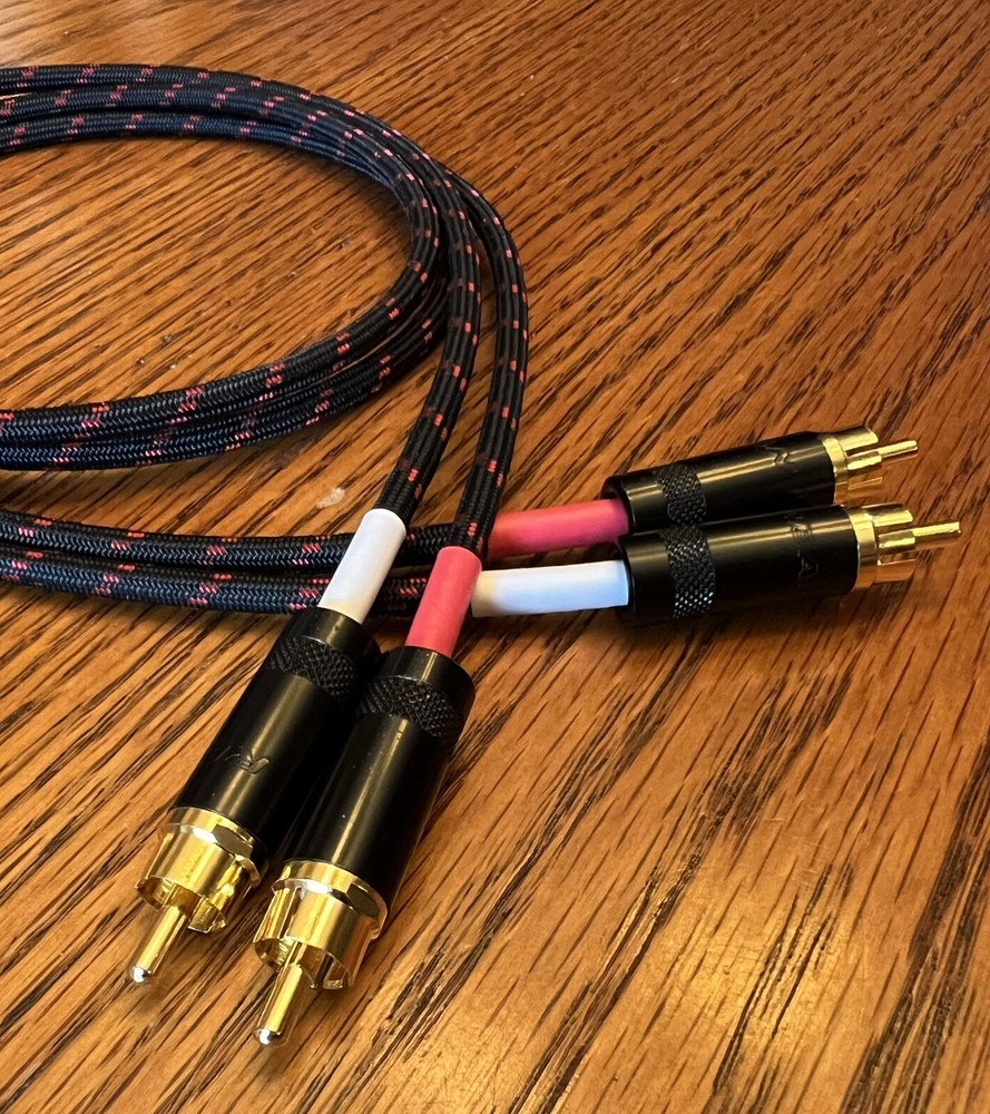 6 Ft. JMB CABLE CO. Audiophile Gold Reference Standard Rca Interconnect Cables