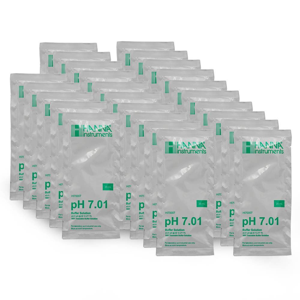 pH 7.01 Calibration Buffer 20 ml (Pack of 25) - Hanna Instruments