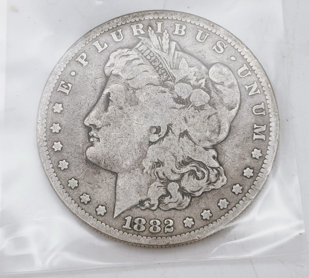 1882 S Morgan Silver Dollar Coin Circulated