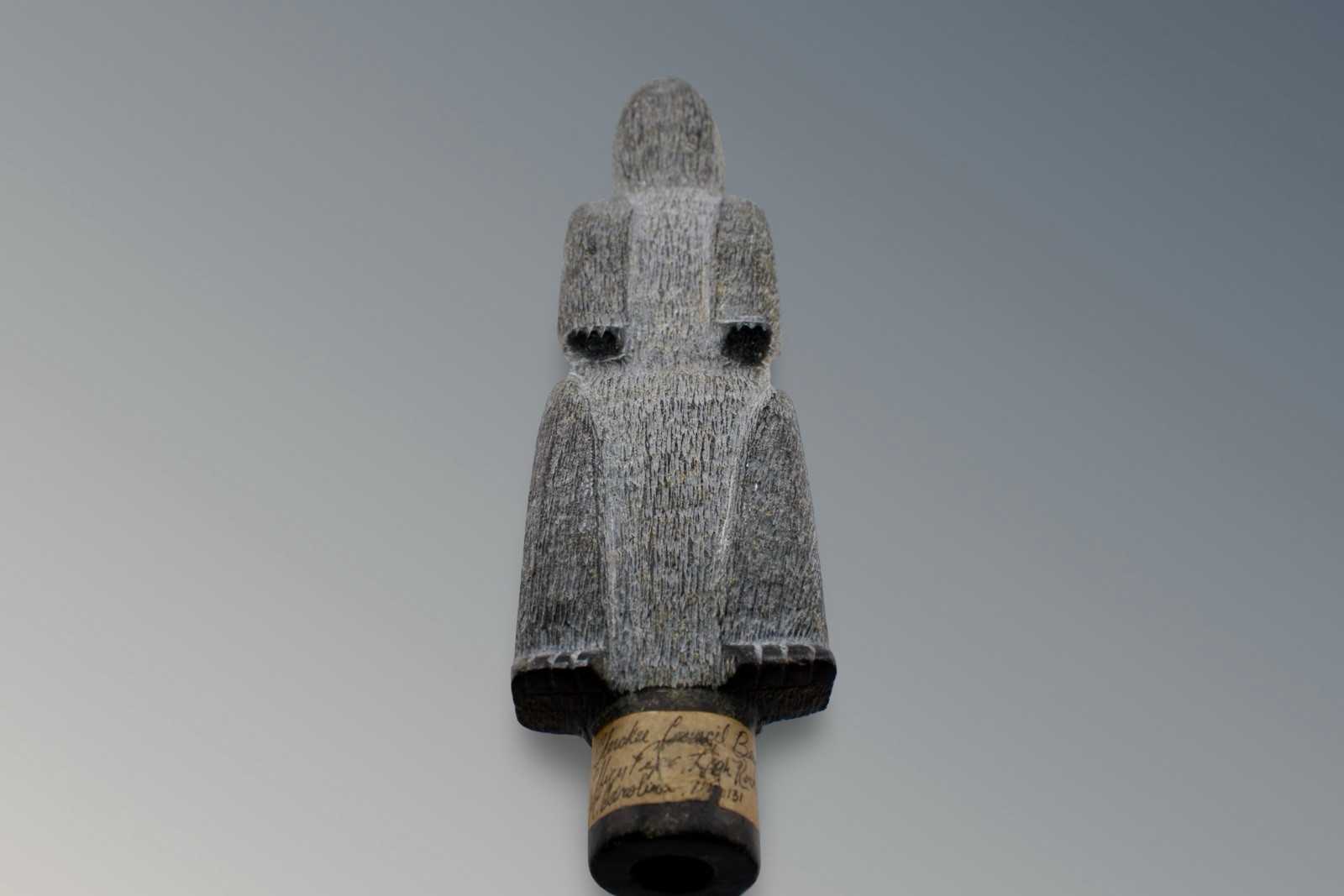 Cherokee Council Bear Effigy Pipe Late 19th Century NC High Rock 13” Long