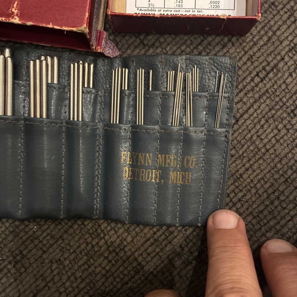 Vintage Flynn Boring Tool Co. Thread Measuring Wire Set