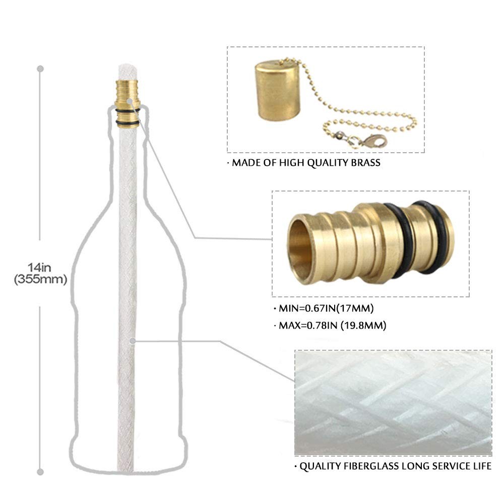 EricX Light Wine Bottle Torch Kit 4 Pack, Includes 4 Long Life 14 inch, white