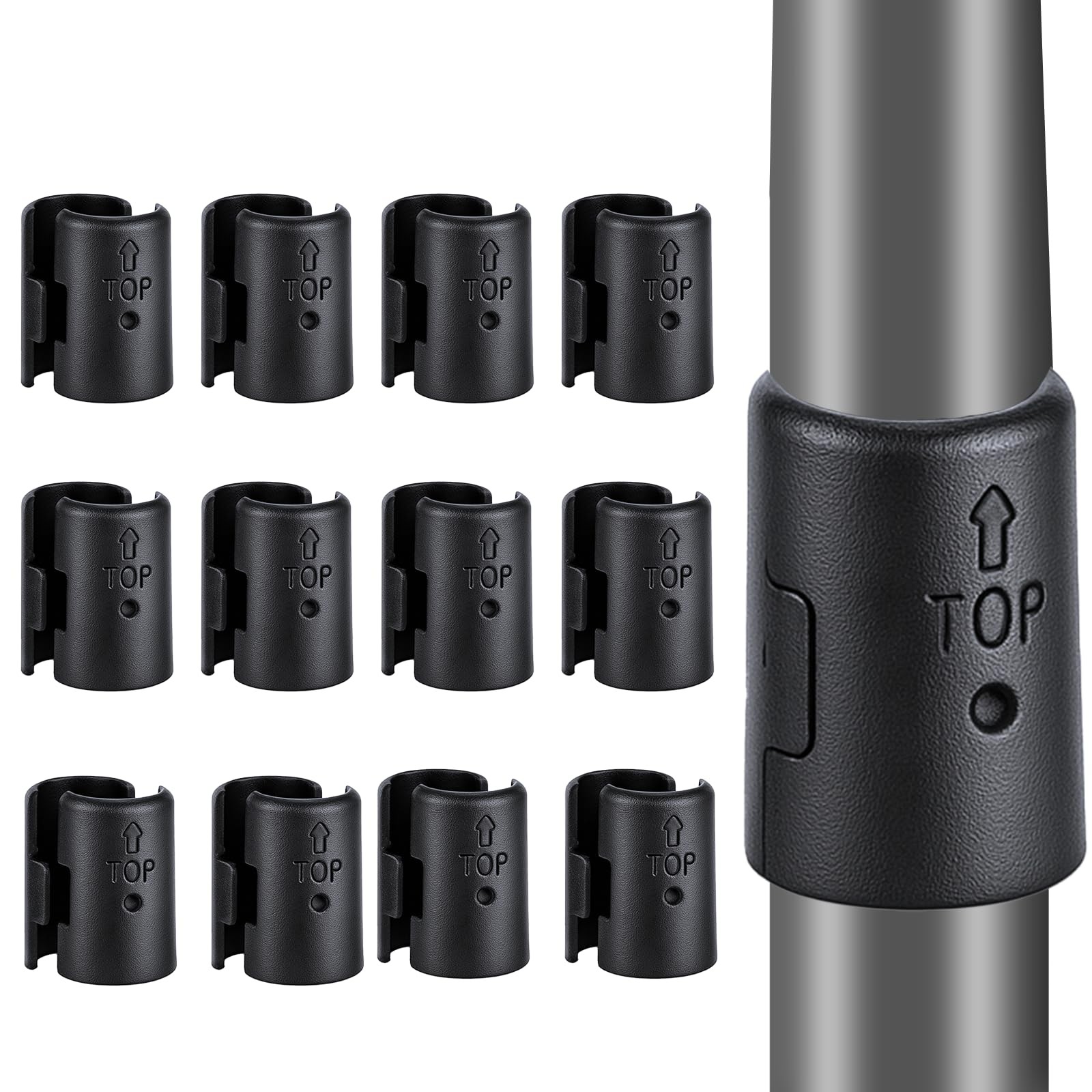 24 Pcs Wire Shelf Clips 3/4" Post Plastic Rack Replacements for Wire Shelving