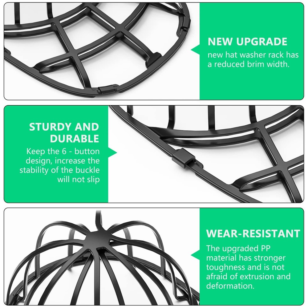 4 Pack Hat Washer Cleaner Cap Cage Protector Hat Shaper for Washing Machine