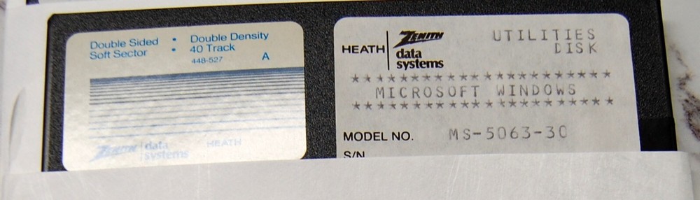 Rare Heath/Zenith Microsoft Windows 1.03 Version