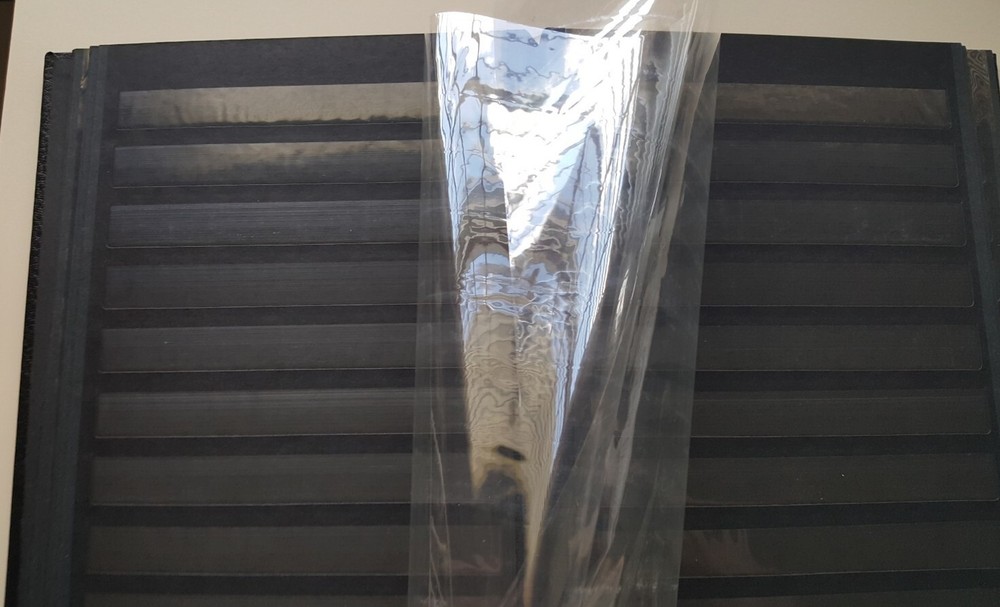 PREMIUM SHOWGUARD ALLIGATOR STOCK BOOK - 32pgs, acetate strps, dbl acetate inter