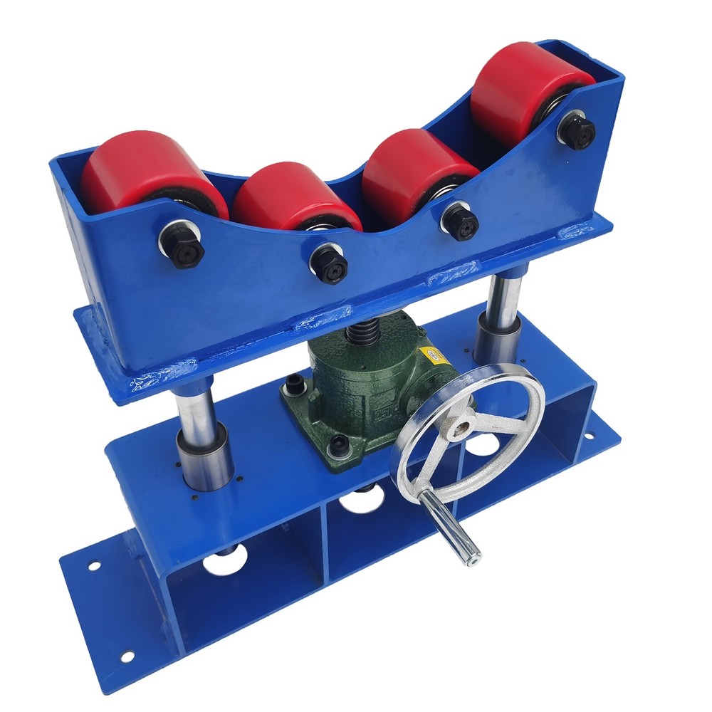 2-Pcs 1100Lbs Capacity Manual Roller Accurate Rolling Support Frame for Welding