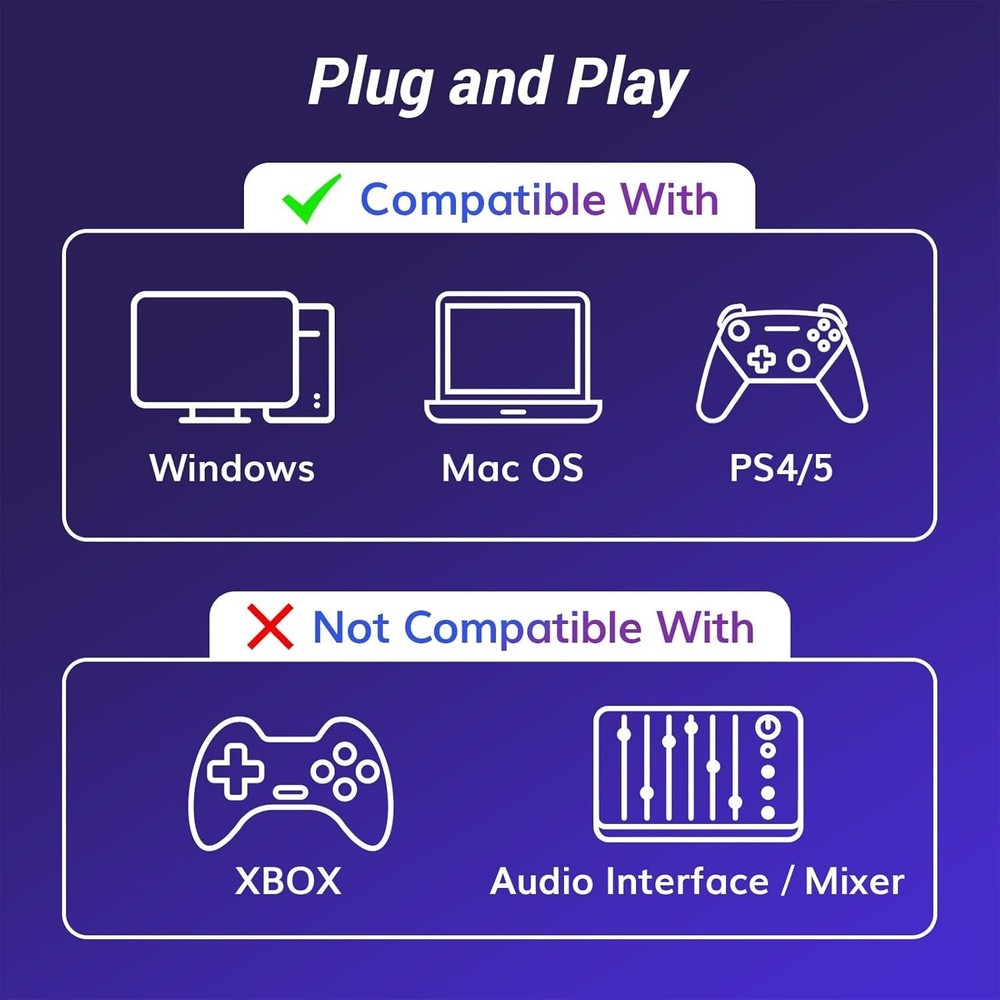 All-in-One Streaming Microphone Kit with Adjustable Arm - Compatible with PS4/5