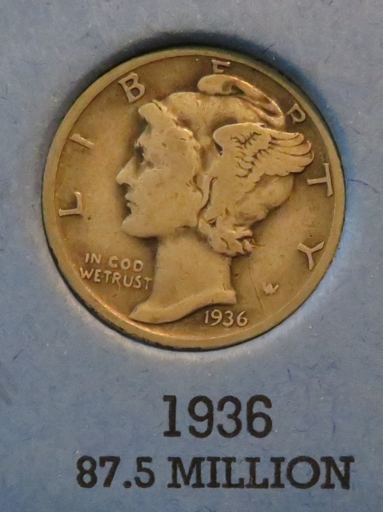 1936 Silver Mercury Dime 10c