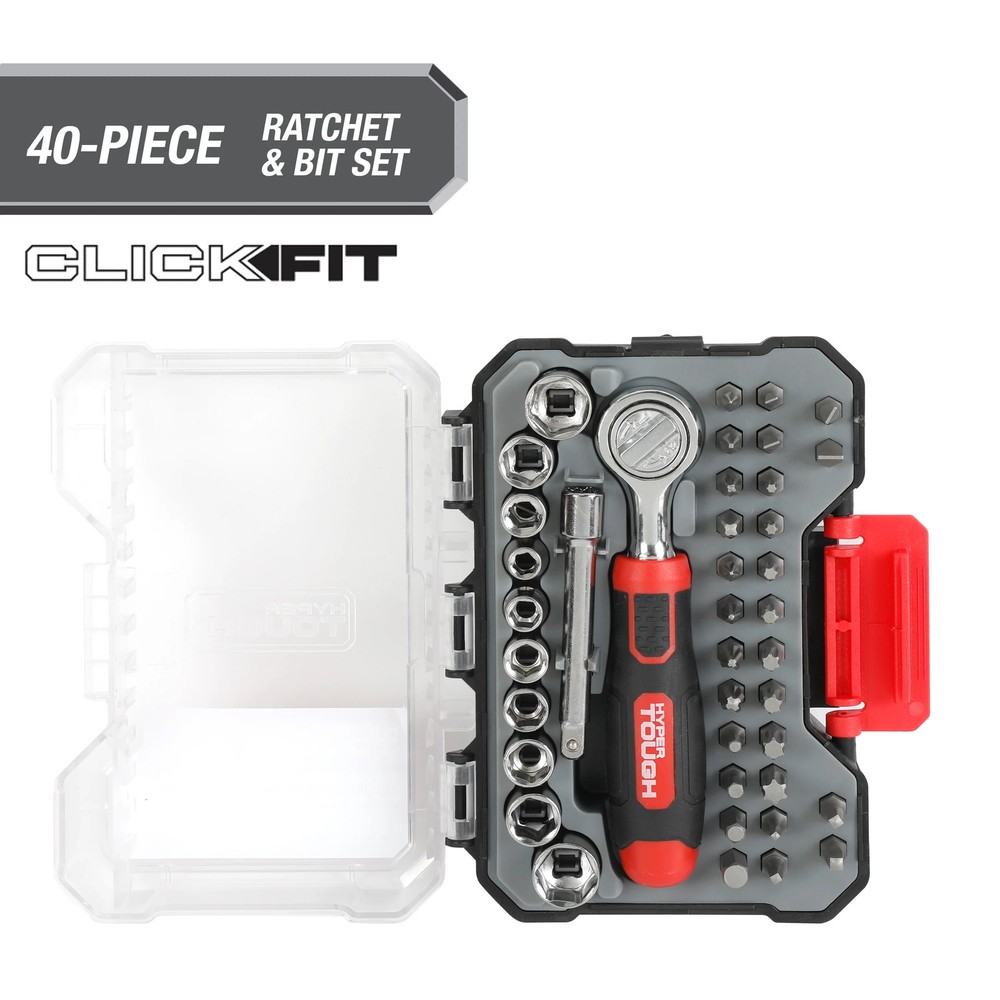 40-Piece Socket and Bit Set in Click Fit Case