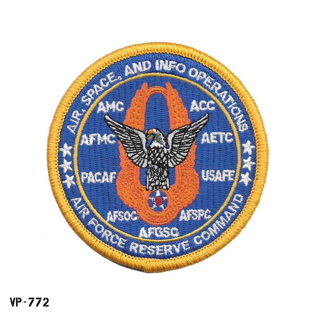 Reserve Command Air, Space & Info Operations USAF ~ US Air Force Hook Back Patch