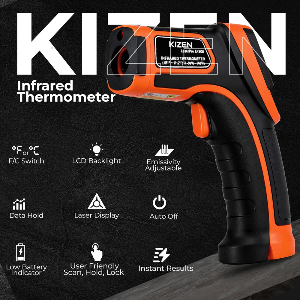 Infrared Temperature Gun - Handheld Surface Infrared Thermometer for Griddle, Gr
