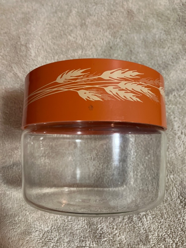 Vintage Pyrex Plastic Storage Container Autum Wheat Grain