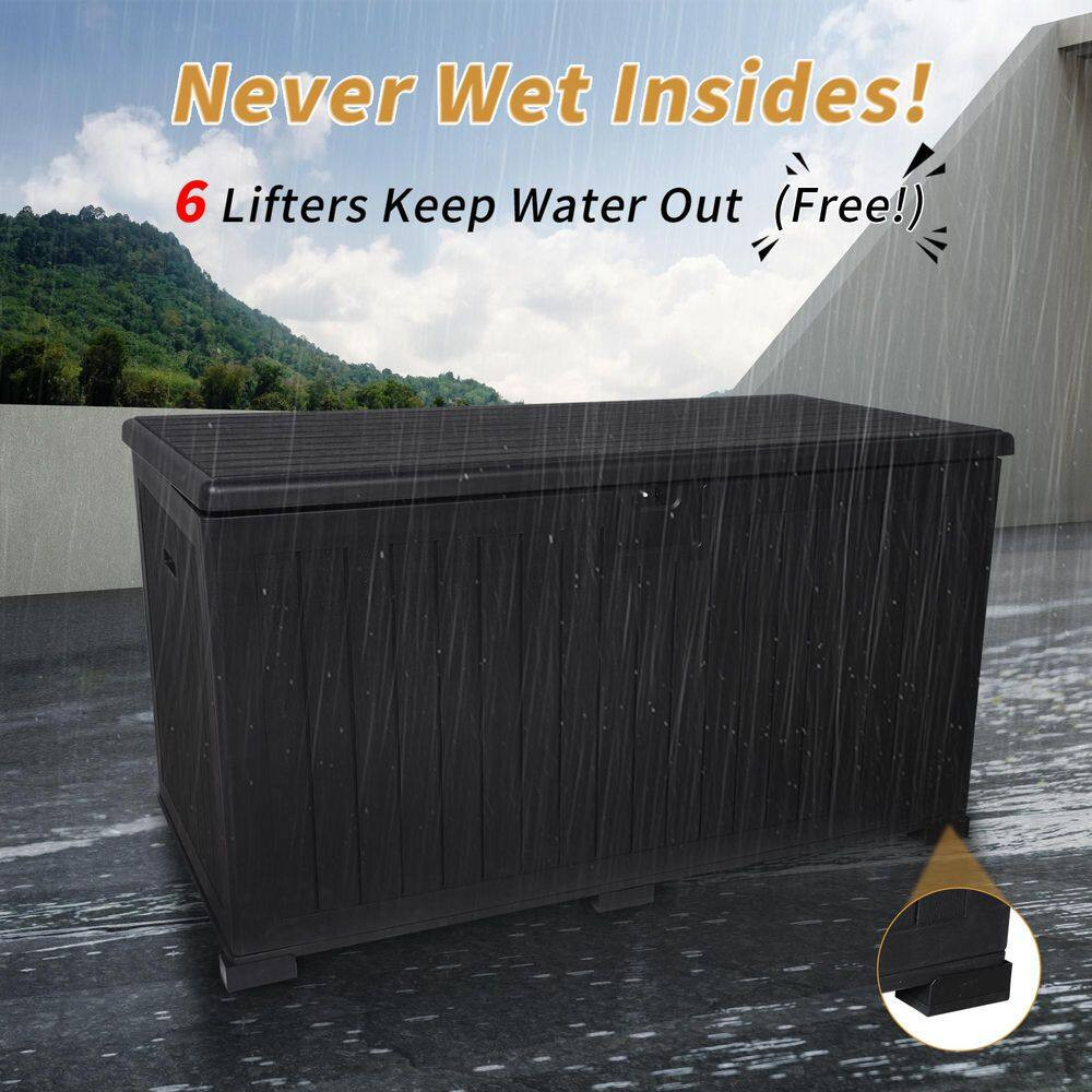 230 Gallons Deck Box with Extra Large Storage Capacity, Lockable Storage Contain