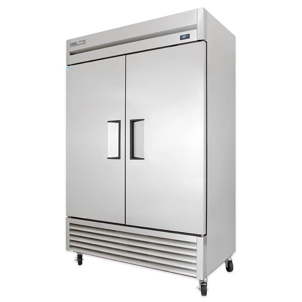 True TS-49-HC 54" 2-Section Reach-In Refrigerator w/ 2 Solid Doors, Bottom Mo...