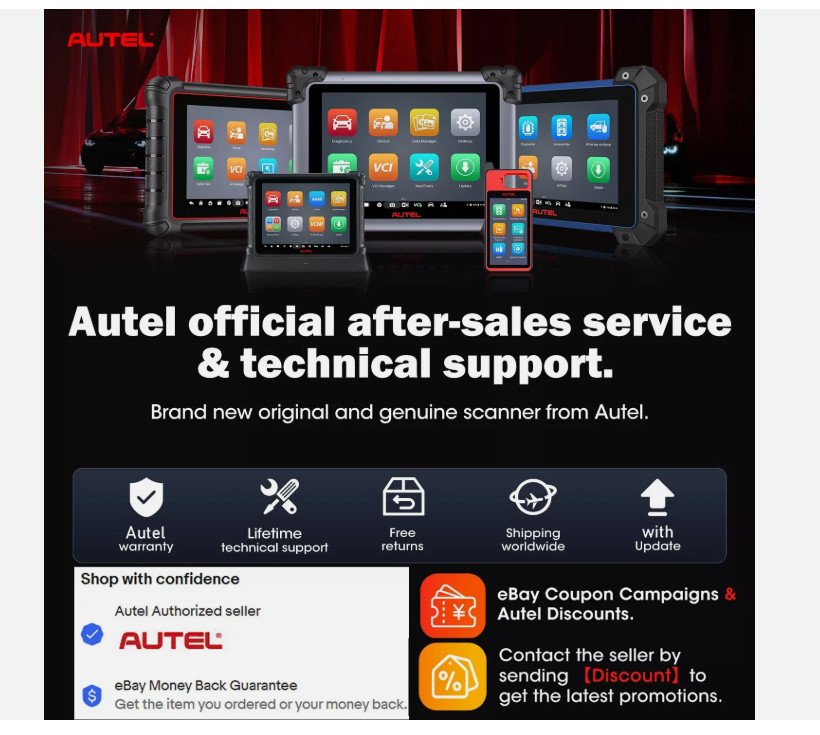 2026 Autel MaxiCOM MK808S Bidirectional Car Diagnostic Scanner Tool Key Coding