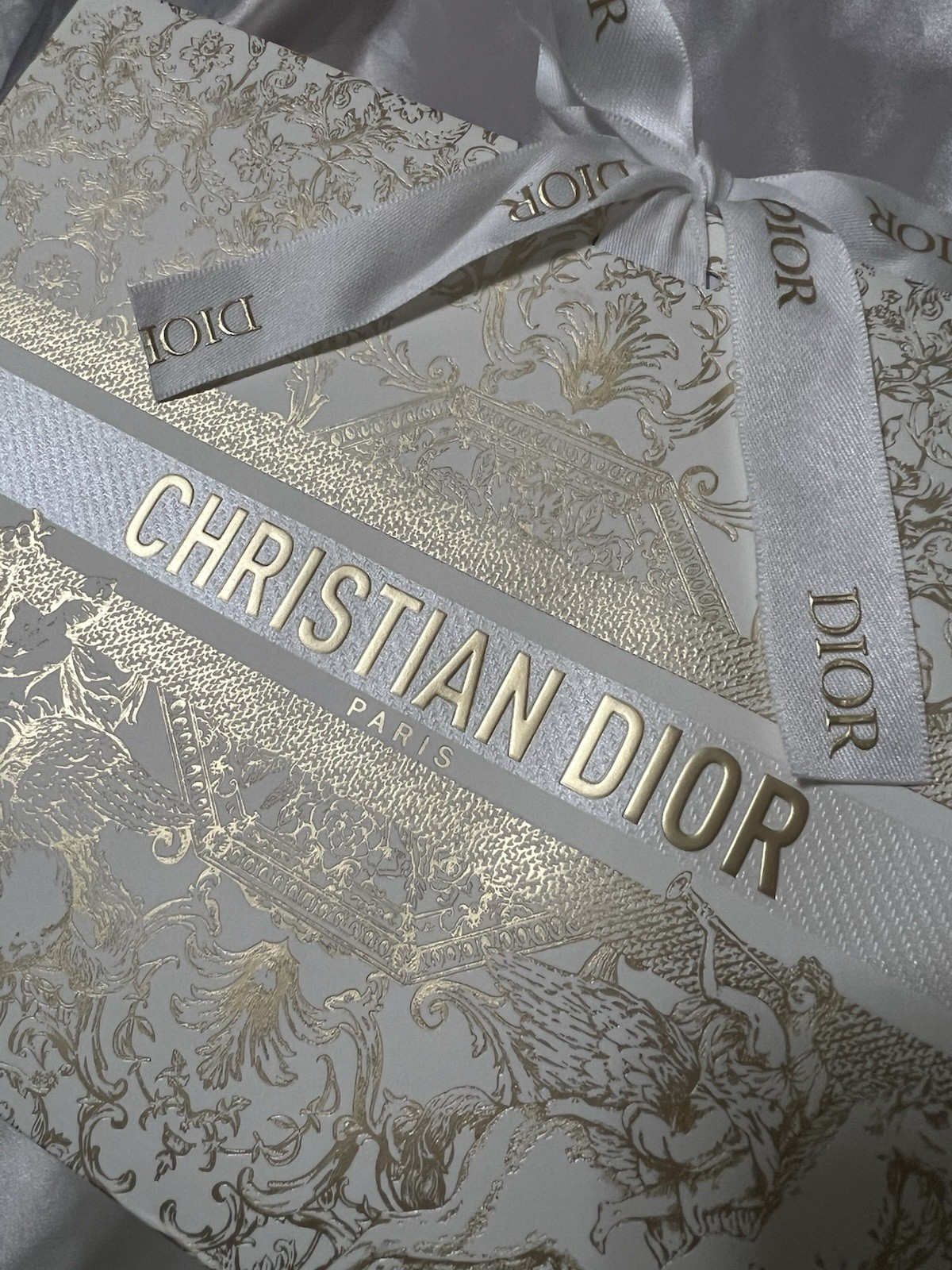 Dior Gift Bag Textured Paper Holiday Limited Edition L 9.5 x H 7 x D 3.5"