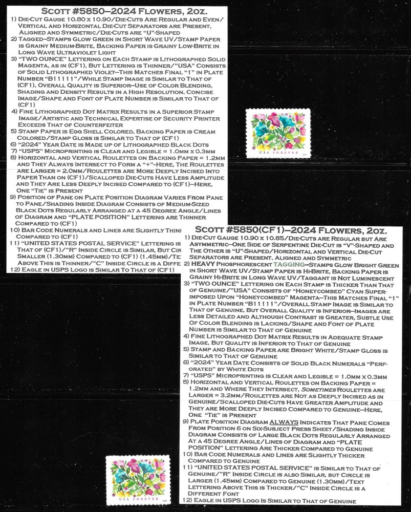 Scott #5849 (68c) 1oz. Flowers Single CF & Genuine and Descriptive Tabs!