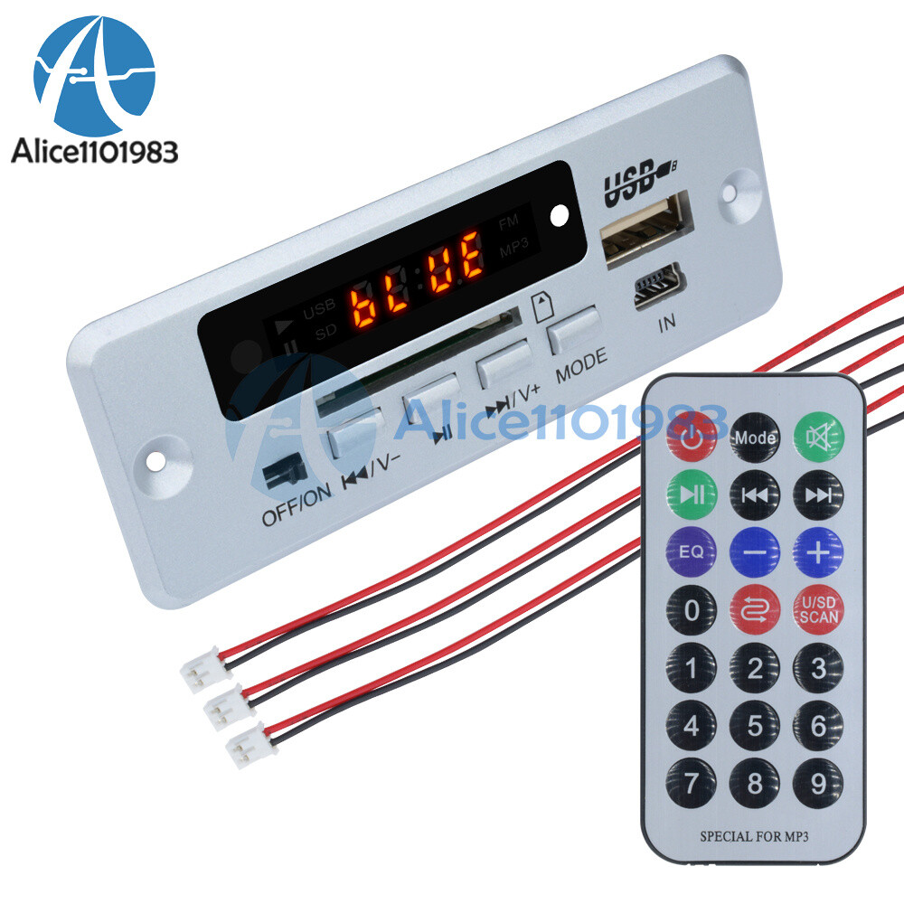 Digital 5V LCD MP3 Wireless Decoder Board USB TF SD Audio Module FM Radio Kit