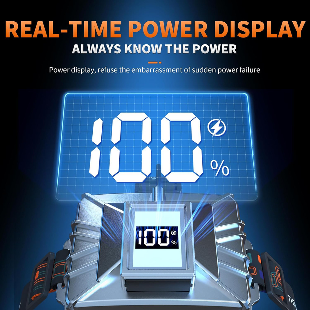 Linterna frontal caza LED alta potencia recargable impermeable con sensor