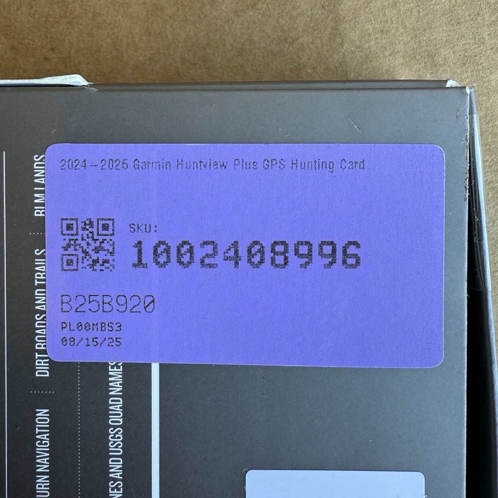 New open box - Garmin Huntview Plus 2024/25 Data Card MicroSD/SD - Wisconsin