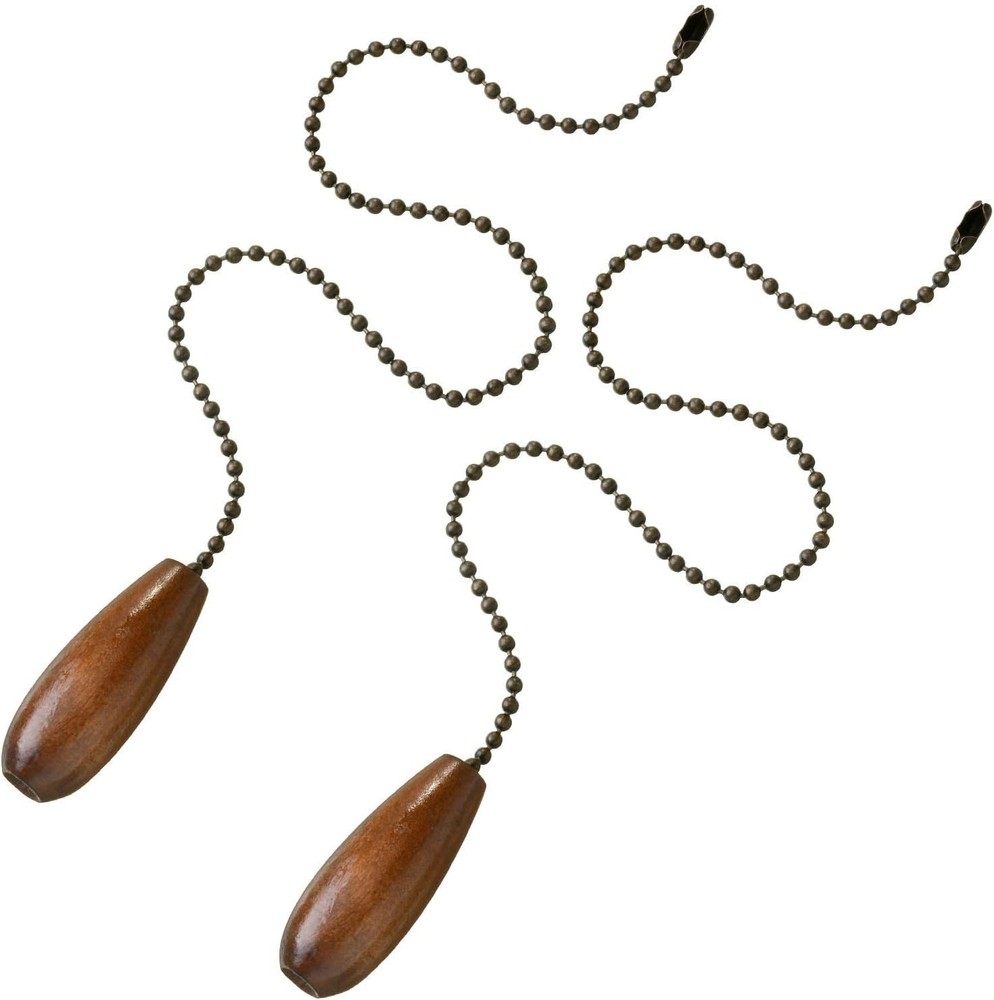 8 Pieces Ceiling Fan Pull Chains Extender Wooden Pendant Pull Chain Extension