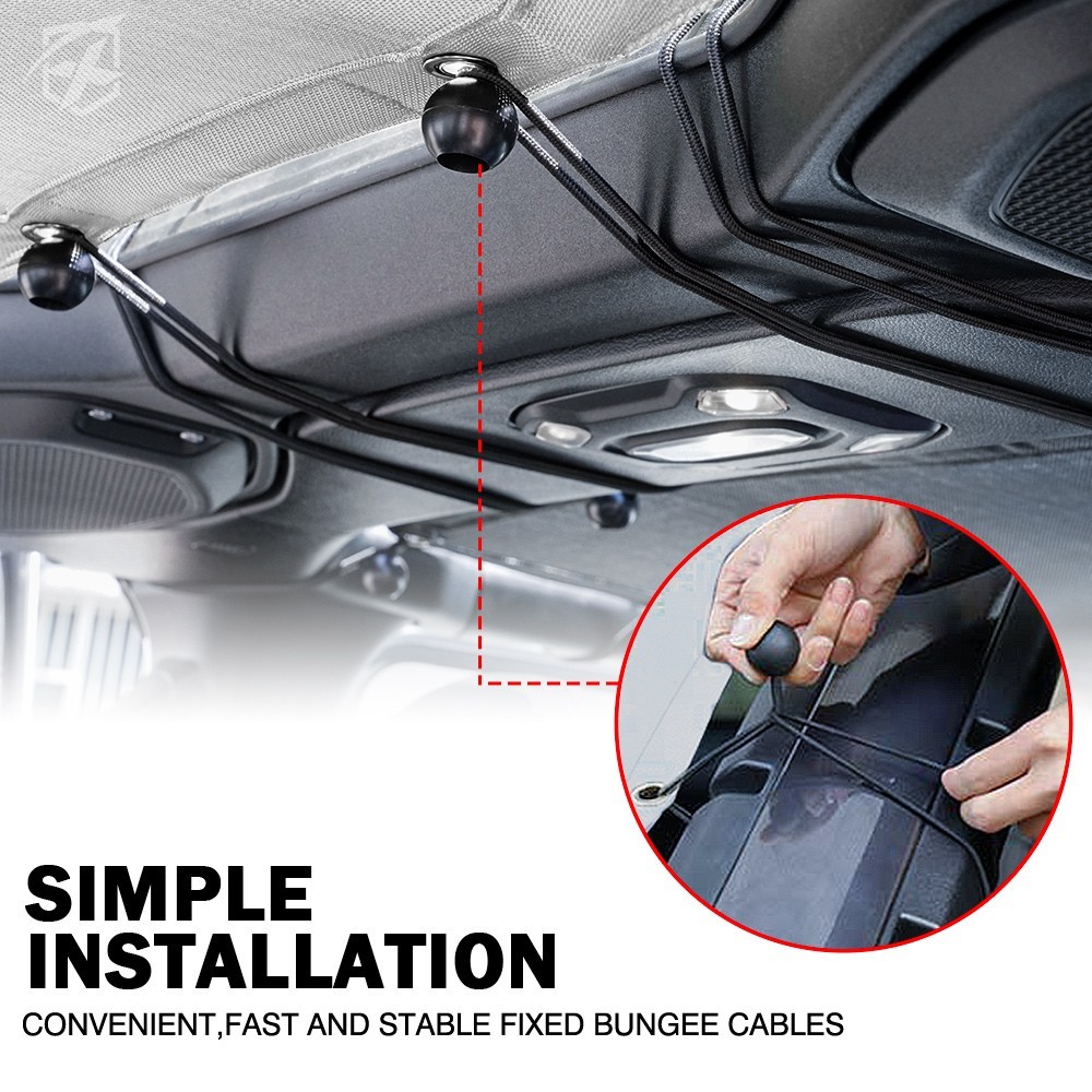 Sunshade Mesh Shade Top Cover Anti-UV for 07-18 Jeep Wrangler JKU w/ Storag Bag