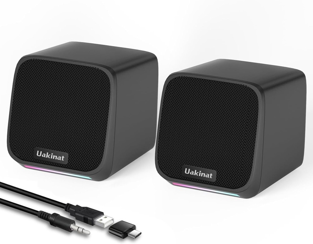 Sleek USB Powered Desktop Speakers - Compact Audio Experience for PCs & Laptops