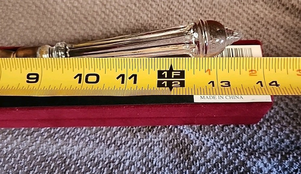 Towle Crystal Handle Silver Plated Cake Knife New