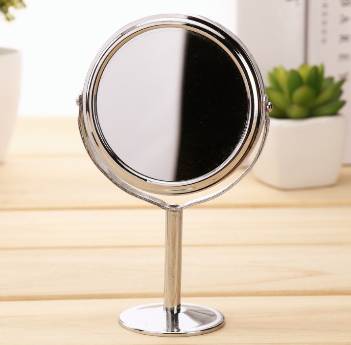 New Double Sided Round Makeup Mirror 8CM 1:2 Magnifying 360?? Rotating