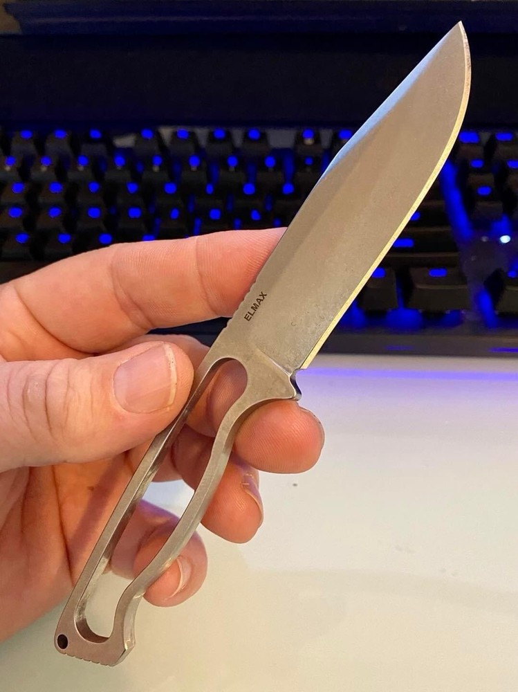New Bark River Knives ELMAX Ambush Sidekick Skeletonized Fixed Blade Knife