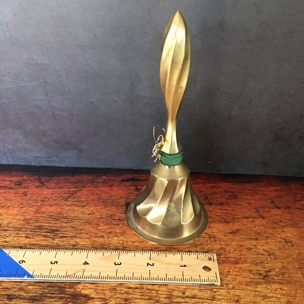 Twisted Brass Bell Made in India 7"