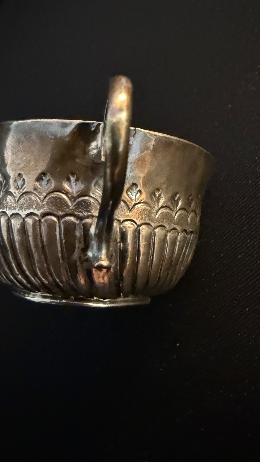 Early George I Britannia Sterling Silver Miniature Caudle Cup London 1718