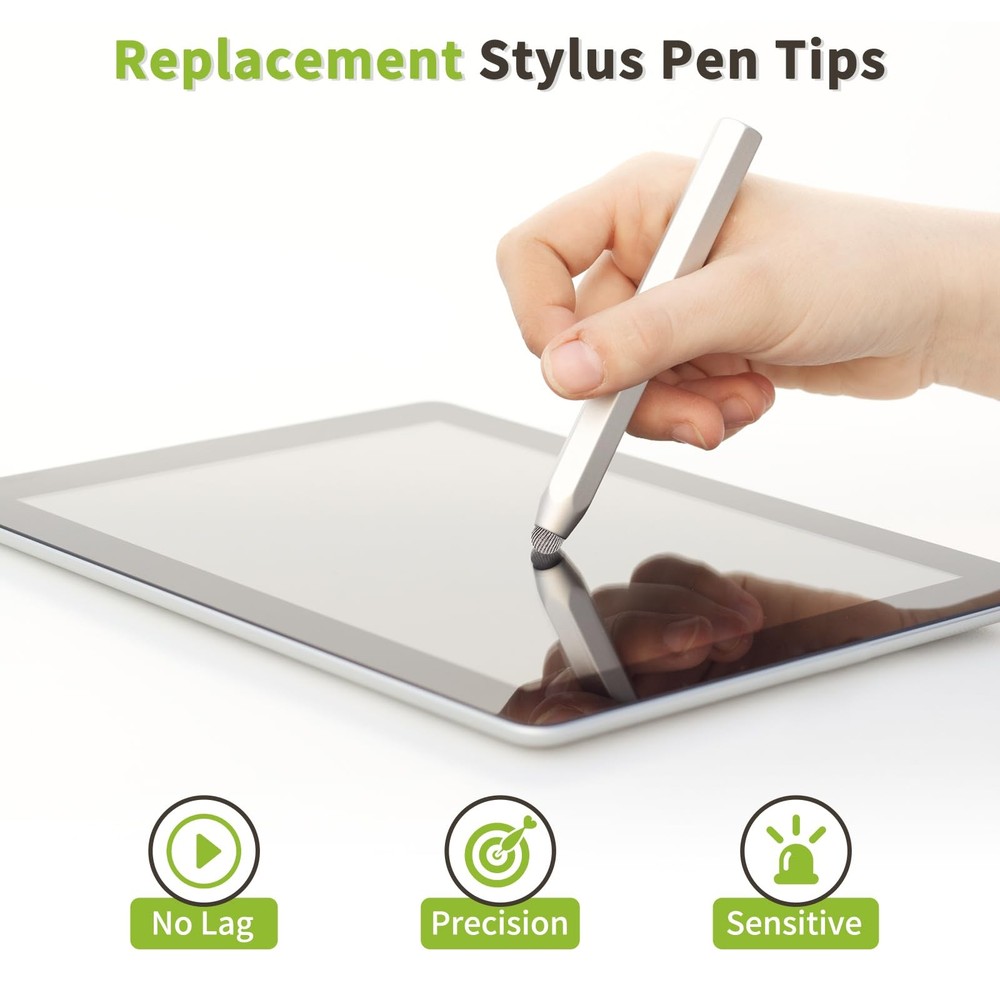 Replacement Fiber Mesh Tips Stylus Pen 7.5mm Capacitive Touch Screen 20 PCS