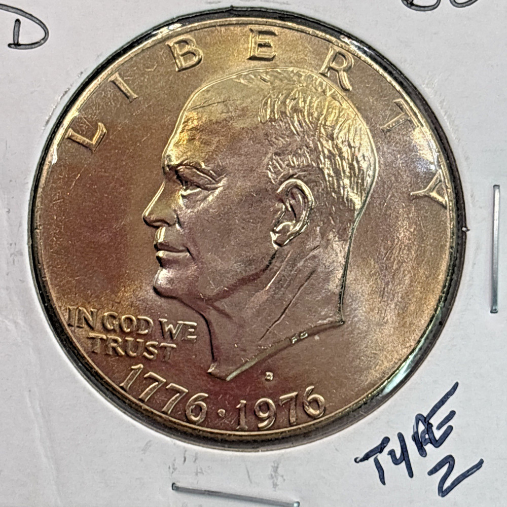 1976-D Type 2 Eisenhower IKE Dollar BU (Brilliant Uncirculated) Denver Mint
