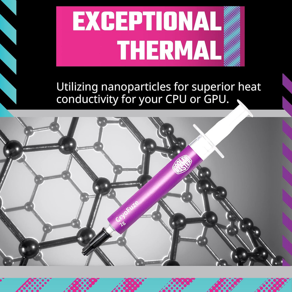 Cooler Master Cryofuze Premium Performance Thermal Paste, Nanoparticles, | 2 Gra