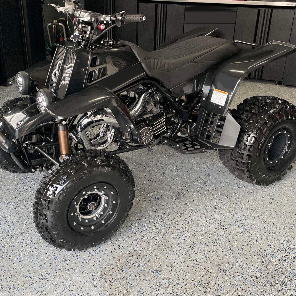 Black Heel Guards Footrest Fit Yamaha 87-06 Banshee 350 Left + Right Nerf Bars