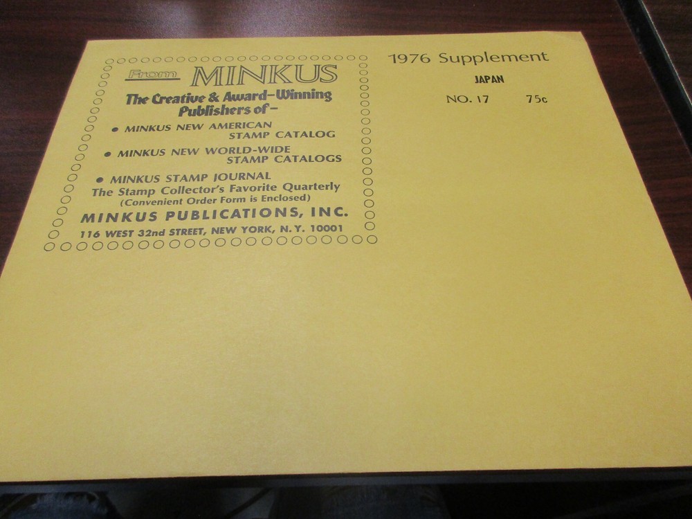 "MINKUS" ALBUM PAGES 1976  SUPPLEMENT  JAPAN  W/FREE SHP.