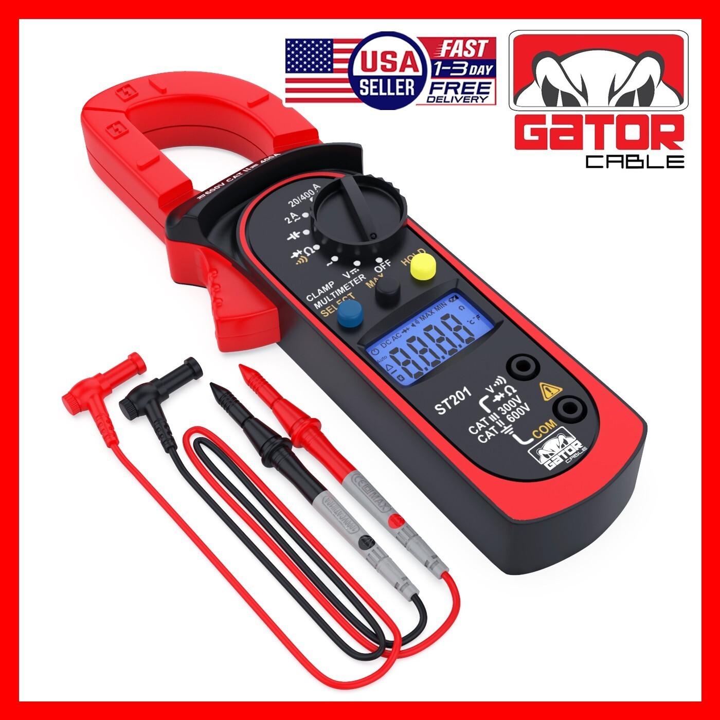 Digital Multimeter Amp Clamp AC DC Voltmeter Ammeter Ohmmeter Volt Tester Meter