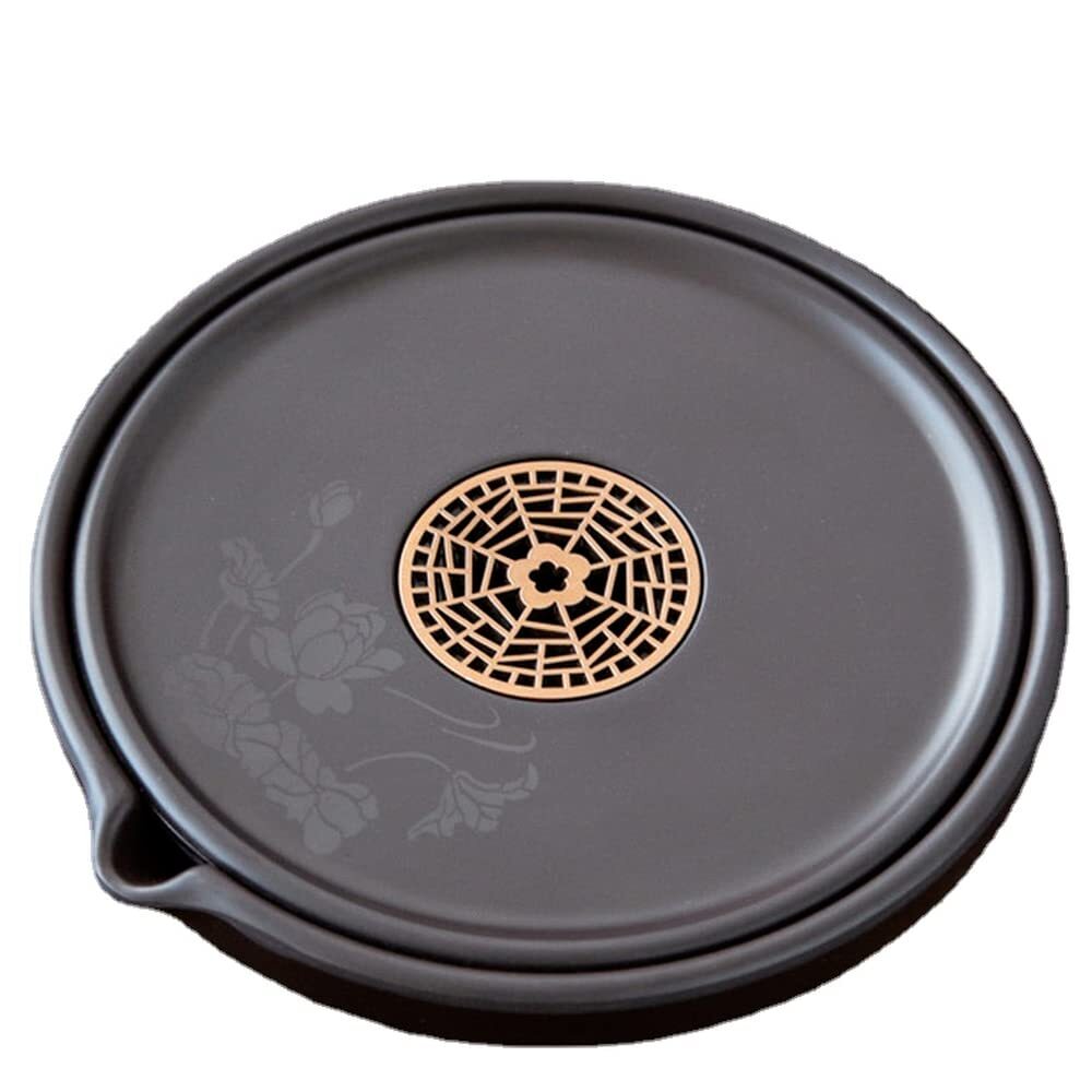 17.6cm China Wood Tea Tray Teapot Holder Kung Fu Tea Set Tea Ceremony