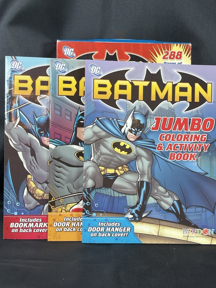 Batman Fun Case Includes 2-Coloring / Activity 1 Color / Sticker Set Less Crayon