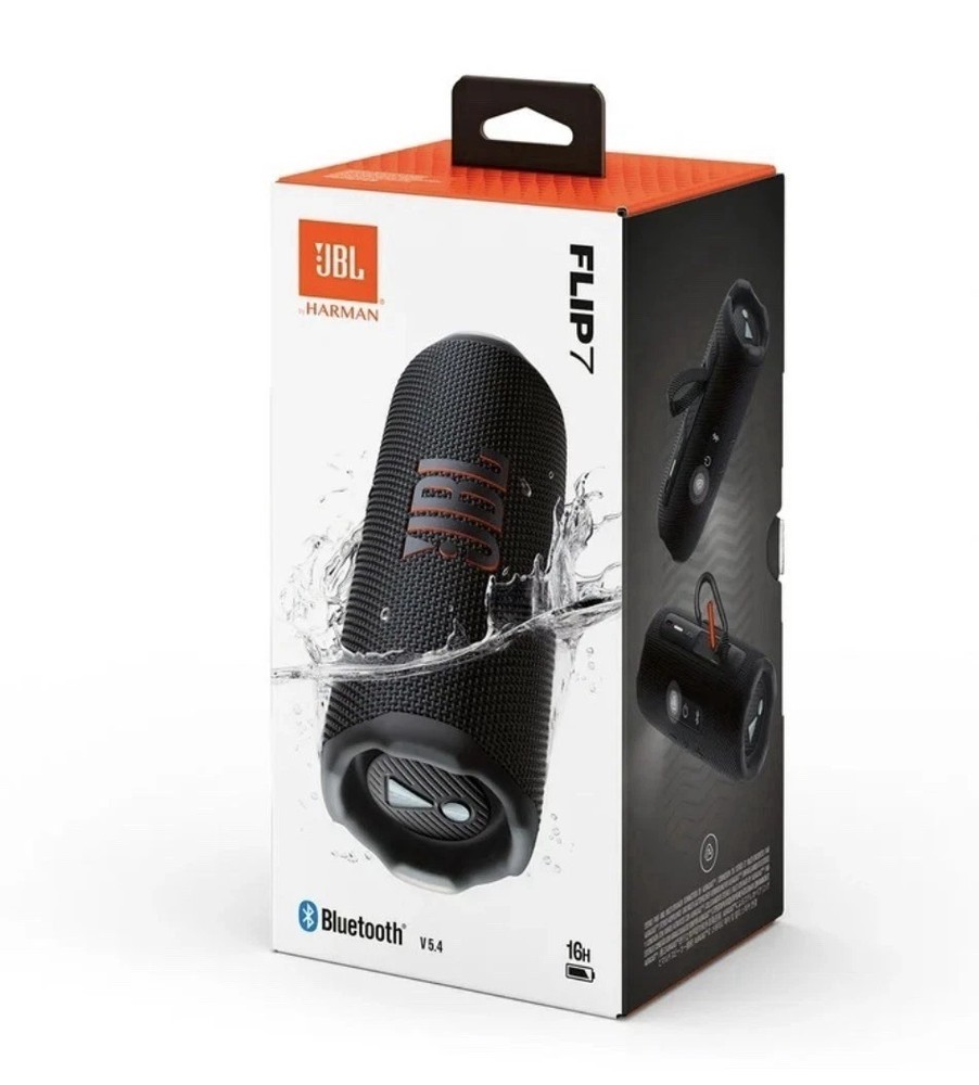 JBL Flip 7 Bluetooth Portable Waterproof Speaker- Black