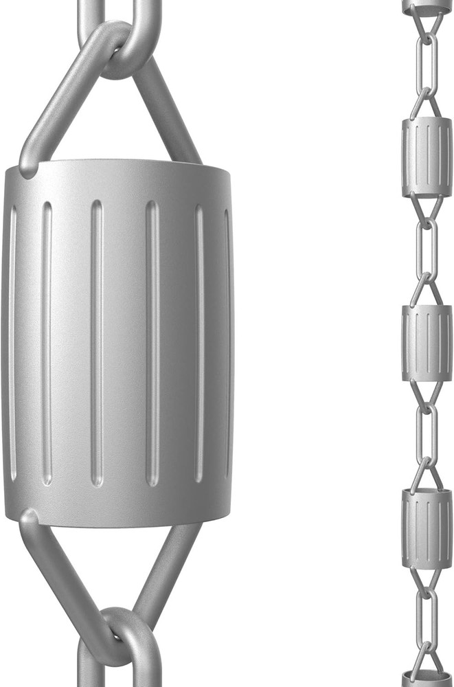 Flutes Rain Chain 8.5 FT Pure Solid Copper Premium Rain Chains Gutters