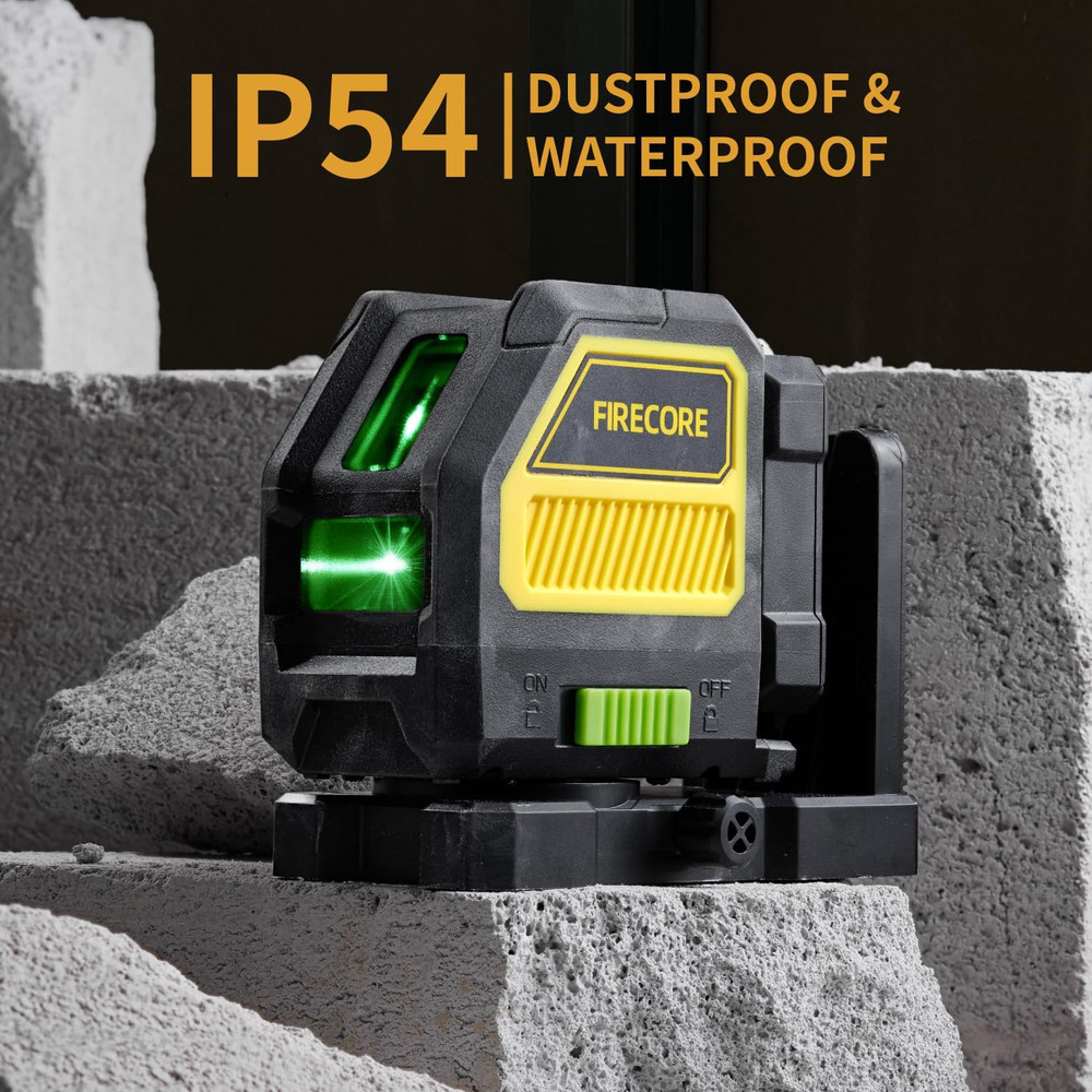 Self-Leveling Green Laser Level with Receiver & Hard Case, 197ft Range